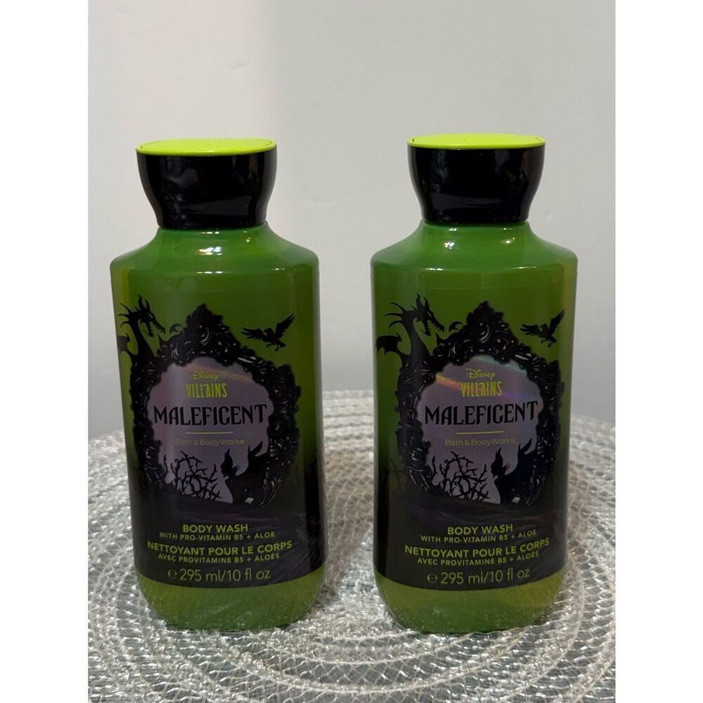 BBW Disney Villians Maleficent Body Wash Set of 2 NWT